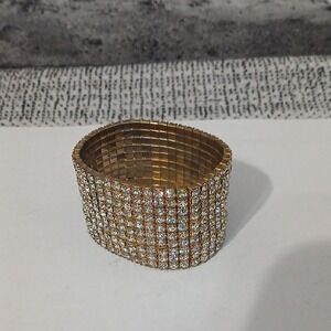 Elegant Gold and Silver Crystal Bracelet